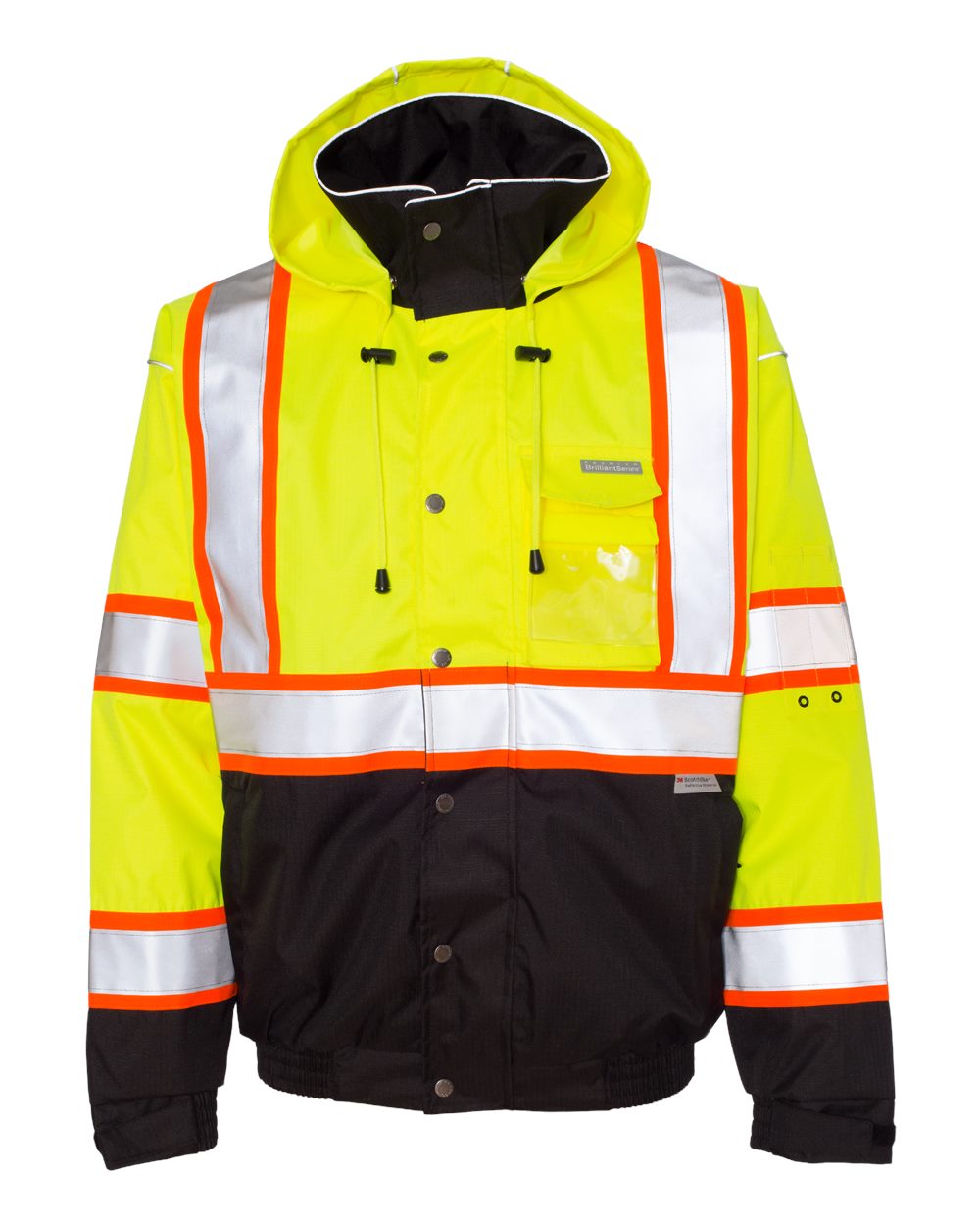Kishigo Unisex Premium Brilliant Series Bomber Jacket with Reflective Trim