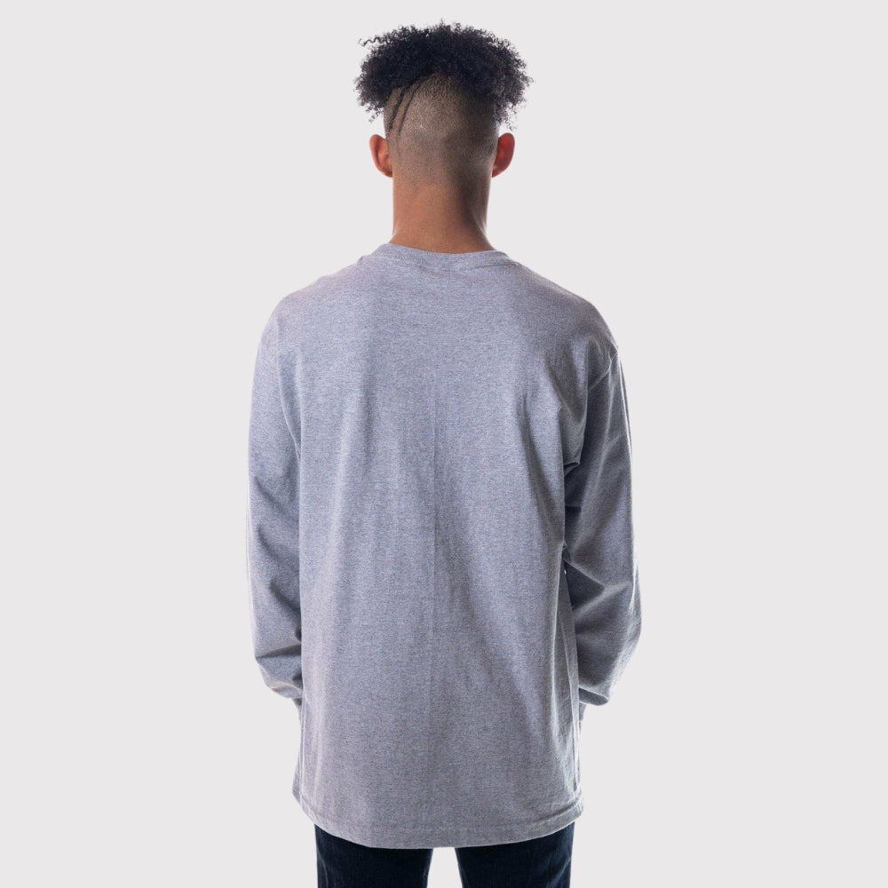 Men's Heavyweight Open-End Cotton Long Sleeve Tee | Durable Classic Fit Shirt