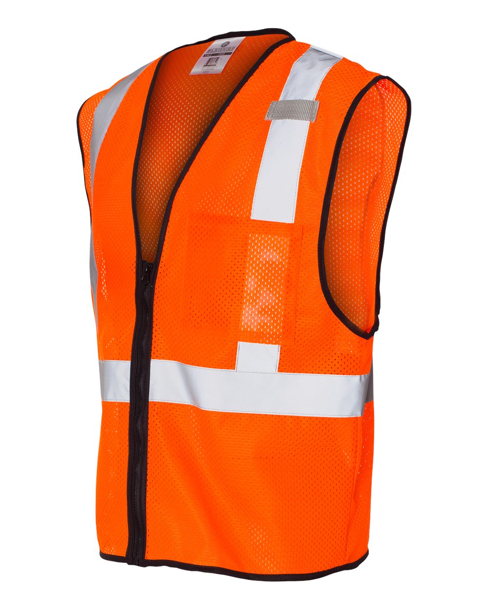 Kishigo ANSI/ISEA Class 2 High-Visibility Mesh Safety Vest with Zipper Closure
