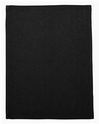 Q-Tees Hemmed Fingertip Velour-Terry Cotton Towel 11 x 18 Inch