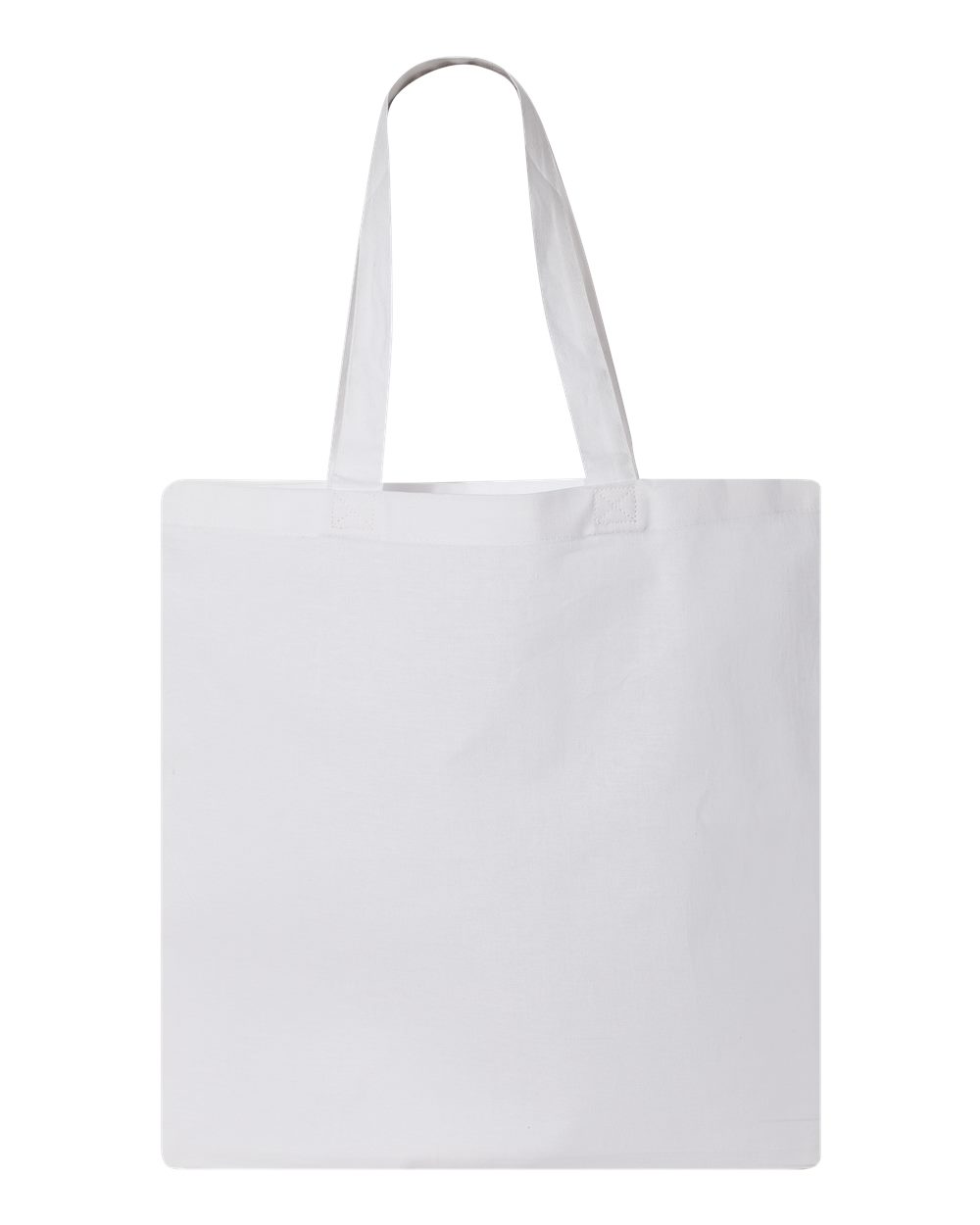 Q-Tees Economical 100% Cotton Tote Bag, 6oz Durable Handles