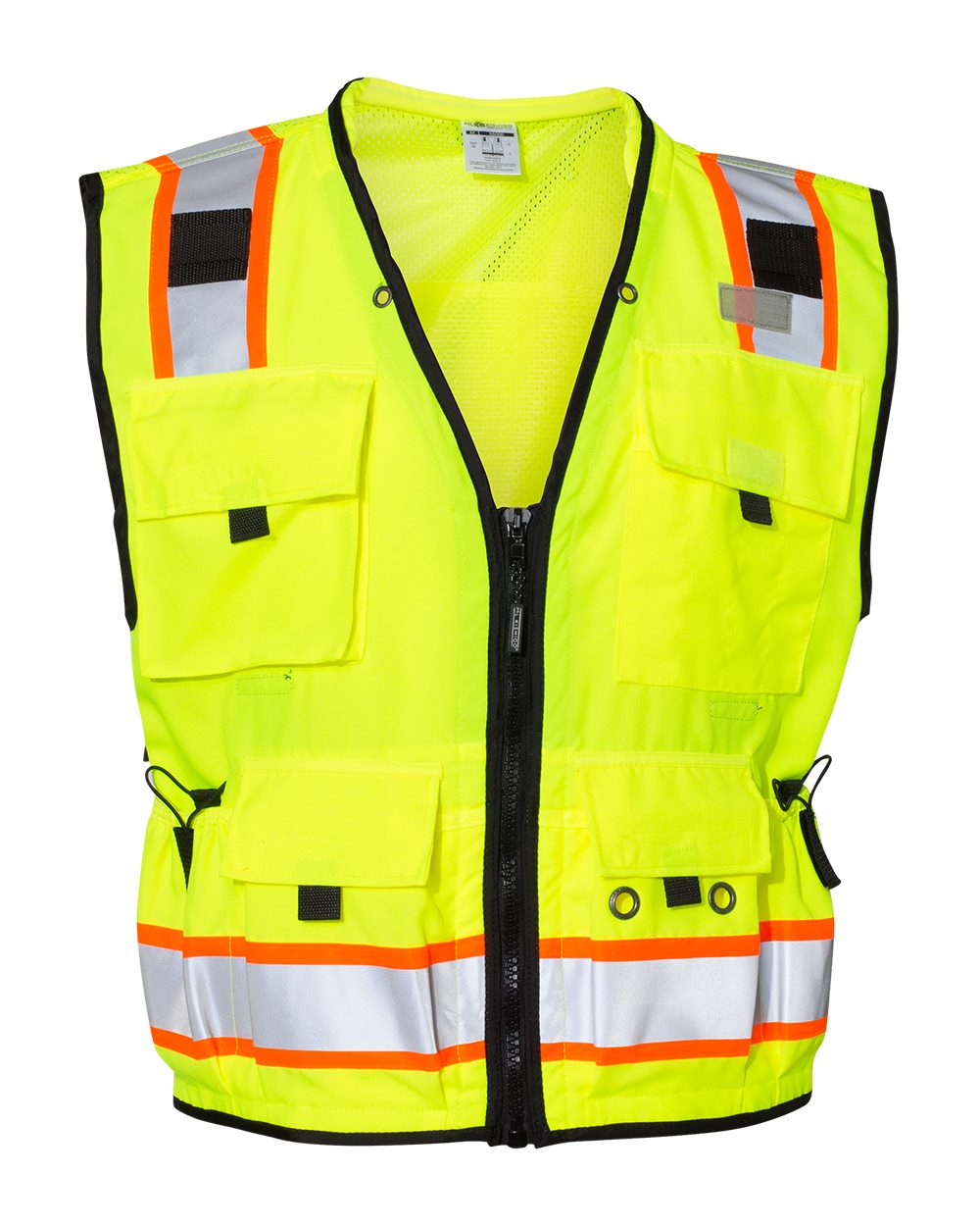 Kishigo High-Visibility Professional Surveyor Safety Vest with Multi-Pockets and Reflective Trim