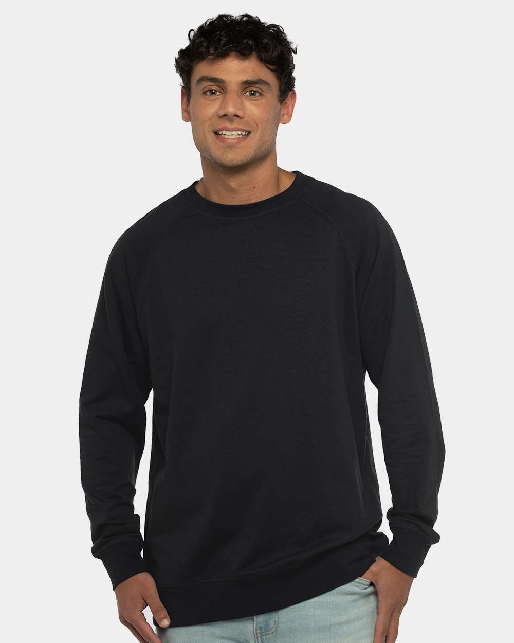 Next Level Unisex Laguna Soft Fleece Raglan Crewneck Sweatshirt for Comfort