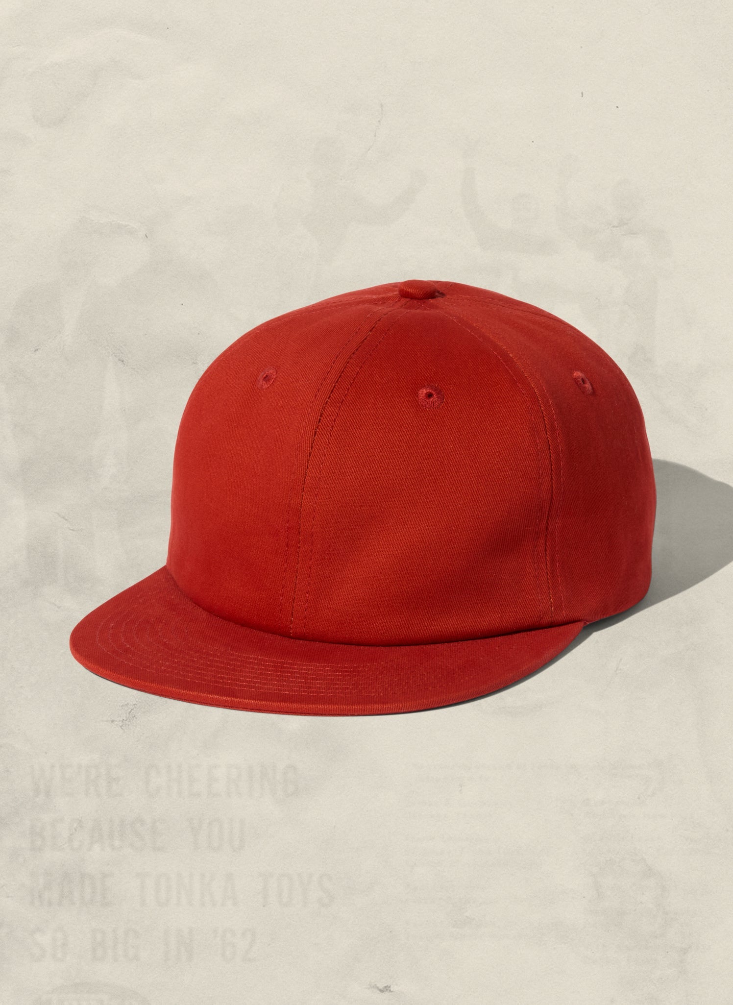 Brushed Cotton Field Trip Hat Unstructured 6-Panel Adjustable Brass Strap