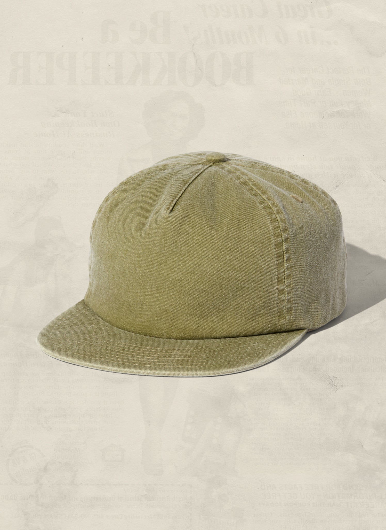 Washed Cotton Twill 5-Panel Unstructured Field Trip Hat Adjustable Strap