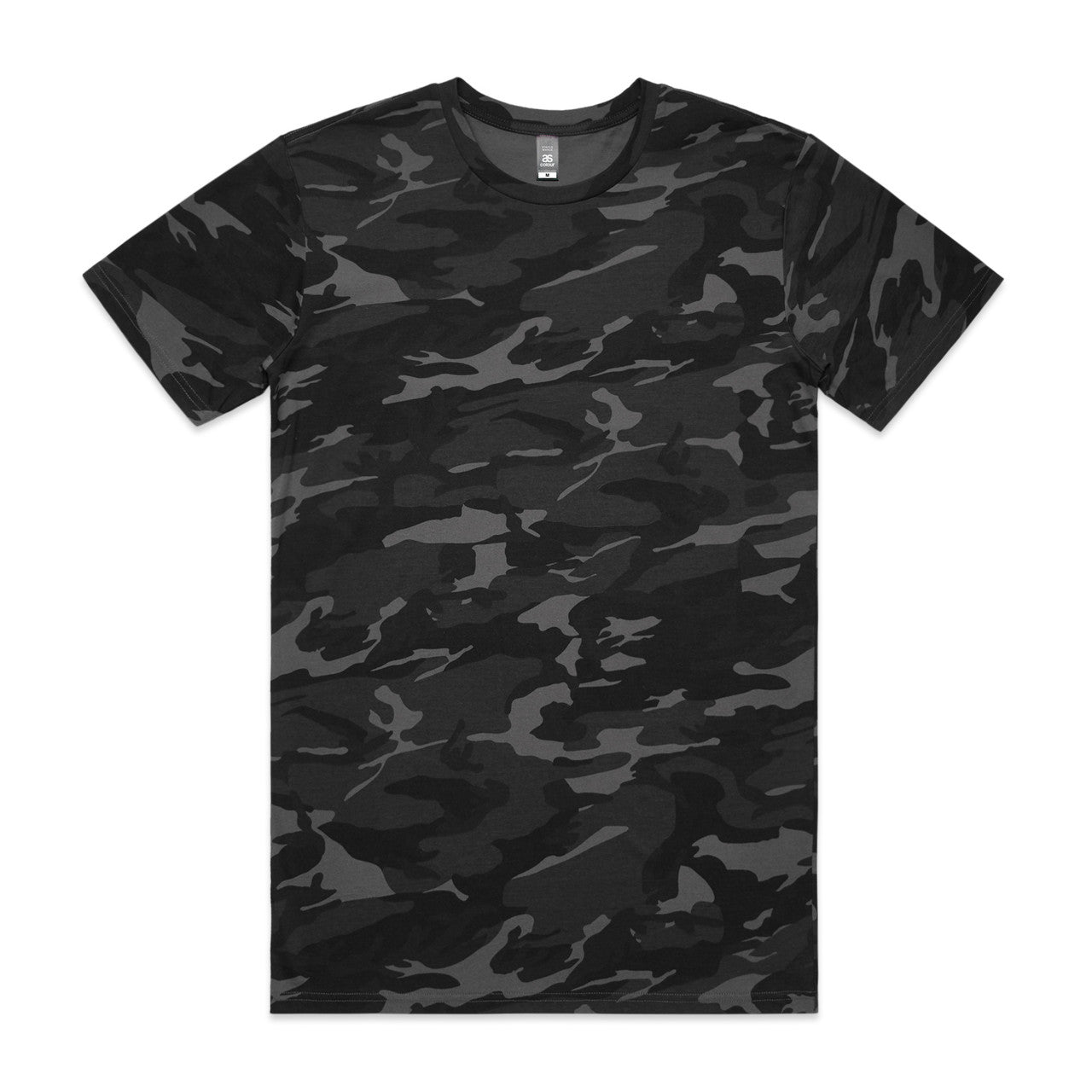 Comfortable Camouflage Print Men's Staple Tee - Durable 100% Cotton Crewneck T-Shirt