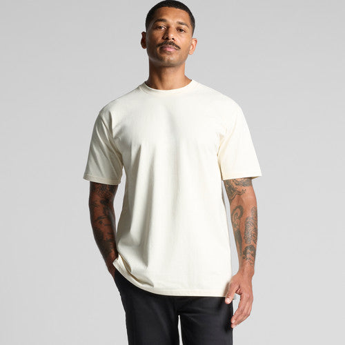 Premium Heavyweight Cotton Classic Crewneck T-Shirt Men's Durable Casual Wear