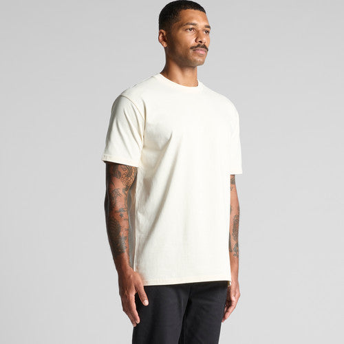 Premium Heavyweight Cotton Classic Crewneck T-Shirt Men's Durable Casual Wear