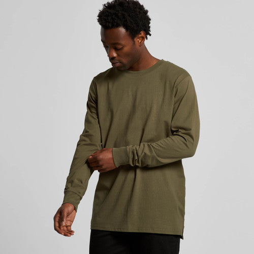 Premium Men's Heavyweight Long Sleeve Cotton Tee for Everyday Comfort