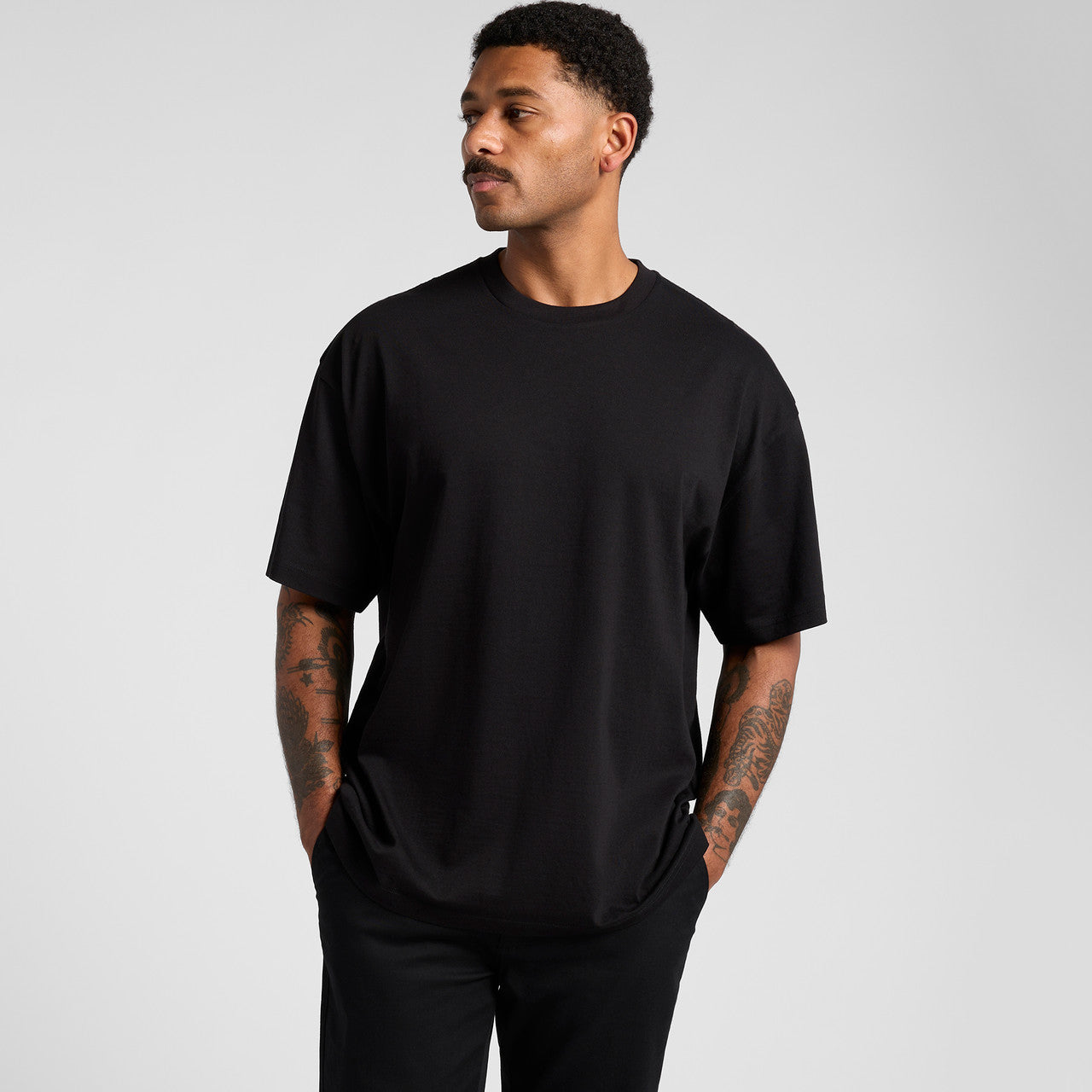 Men's Premium Heavyweight Oversized Block Tee – Ultimate Comfort, Dropped Shoulder Style