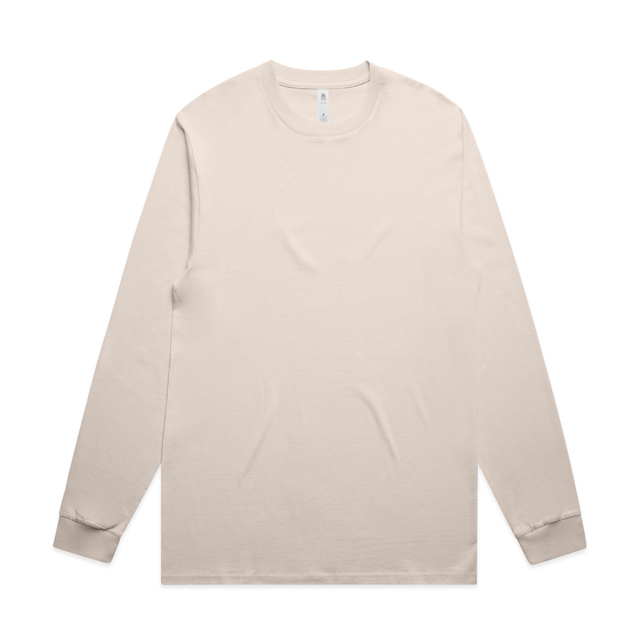Men's Premium Carded Cotton Block Long Sleeve Tee Shirt Durable Comfortable Fit