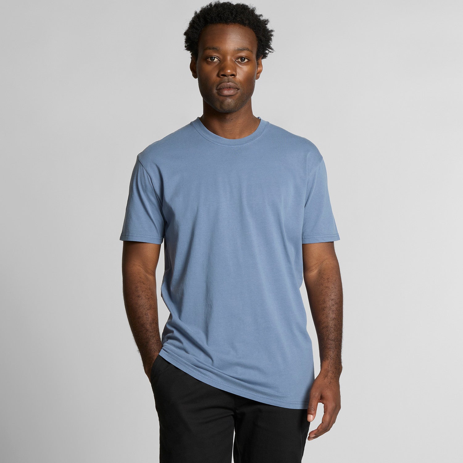 Men's Premium Faded Cotton Staple Tee - Soft, Preshrunk, Durable