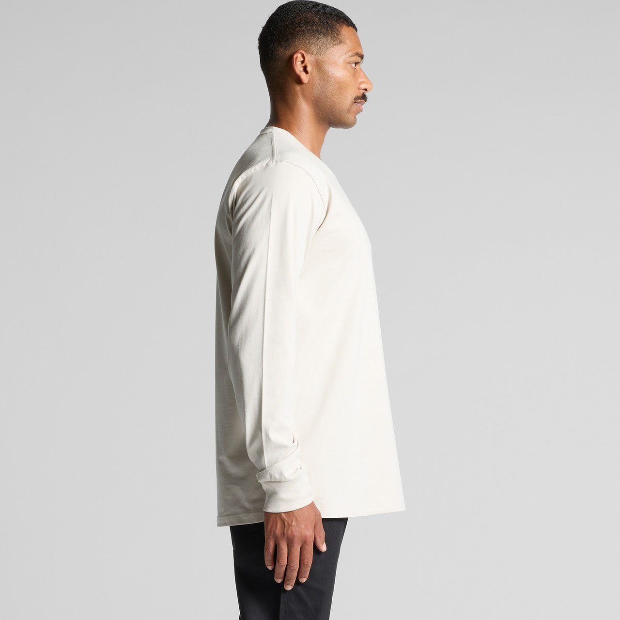 Men's Premium Heavyweight Long Sleeve Tee, 100% Combed Cotton, Regular Fit, Durable