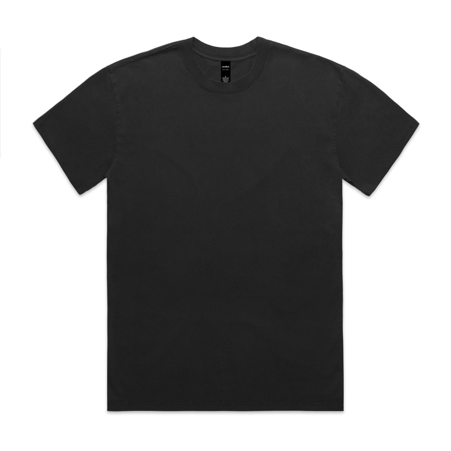 Men's Heavyweight Faded Cotton Tee: Relaxed Fit, Durable, Garment Dyed Style