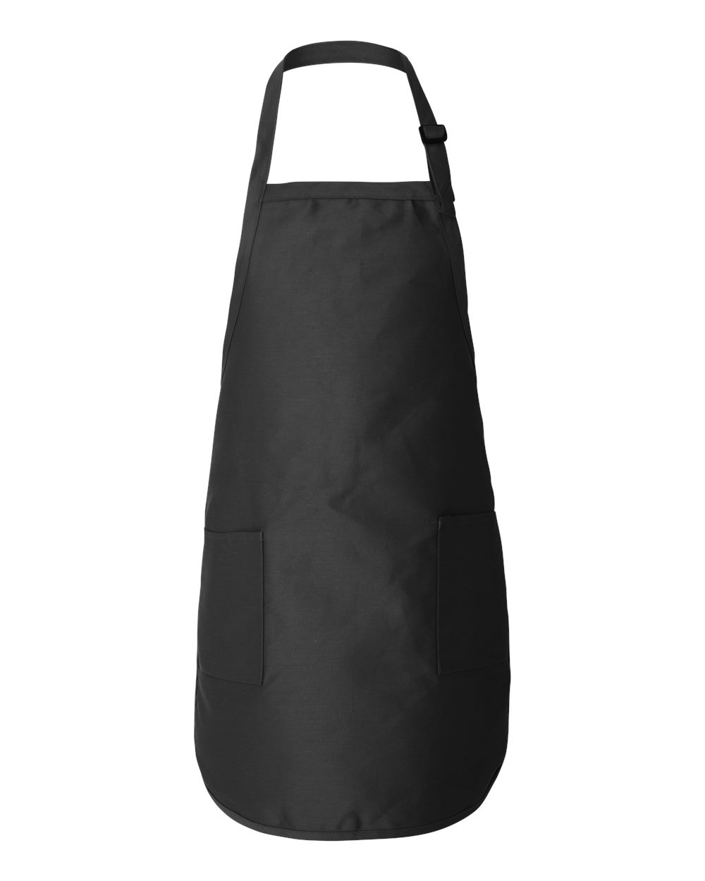 Full-Length Cotton-Poly Apron with Adjustable Neck Buckle and Pockets