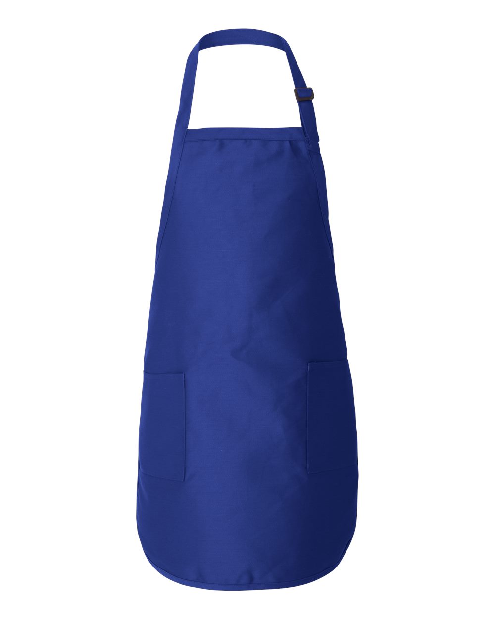 Full-Length Cotton-Poly Apron with Adjustable Neck Buckle and Pockets