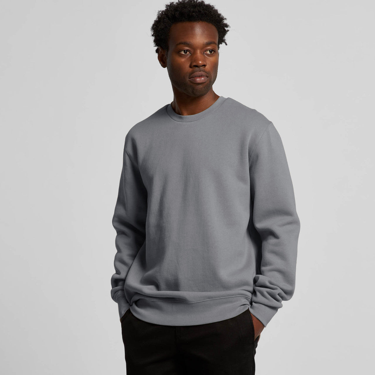 AS Colour Men's Premium Heavyweight Stencil Crewneck Sweatshirt - Sustainable Recycled Fleece