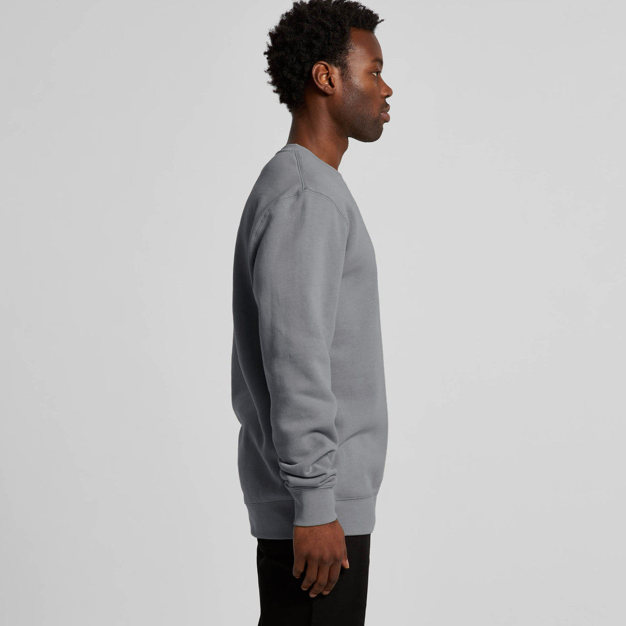 AS Colour Men's Premium Heavyweight Stencil Crewneck Sweatshirt - Sustainable Recycled Fleece