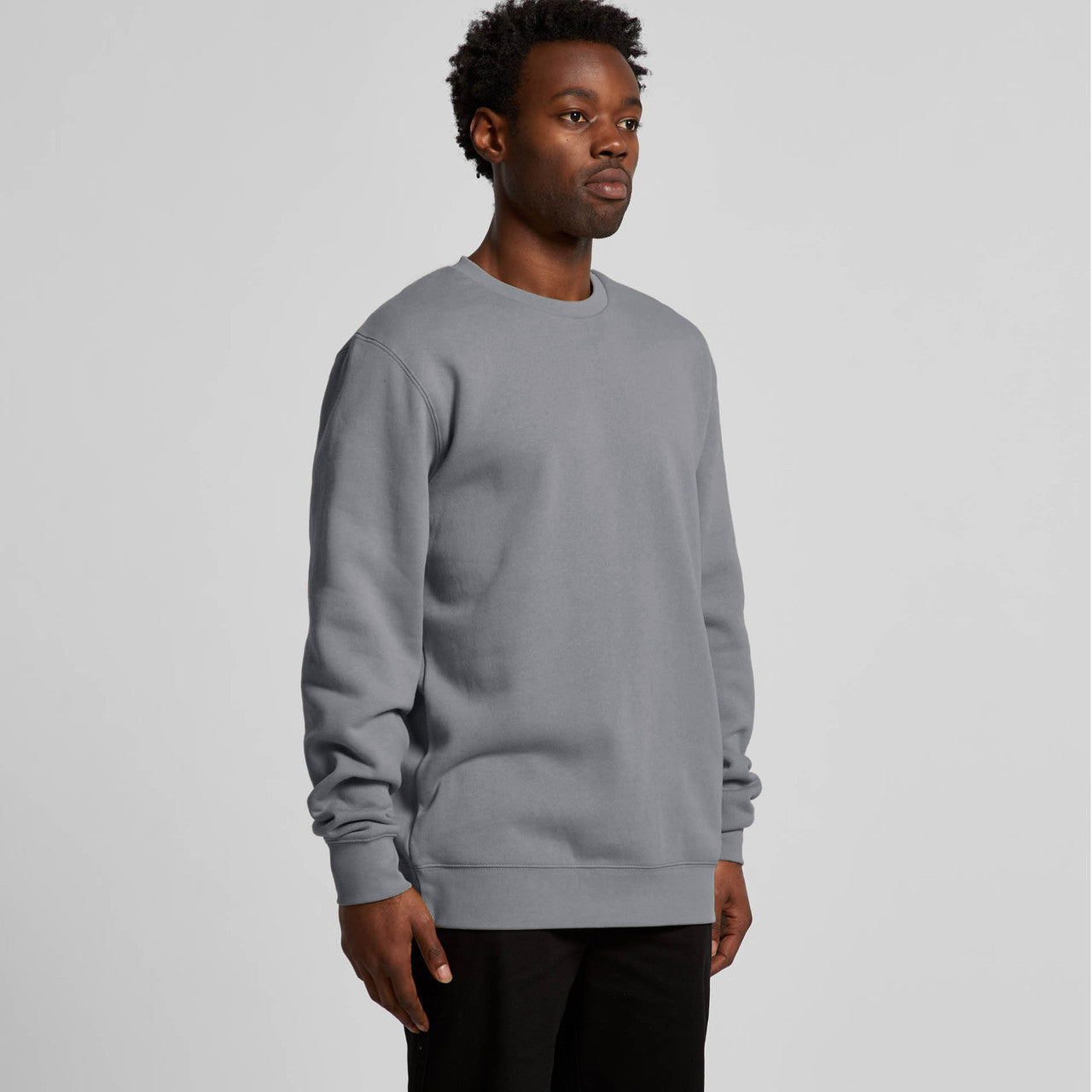 AS Colour Men's Premium Heavyweight Stencil Crewneck Sweatshirt - Sustainable Recycled Fleece