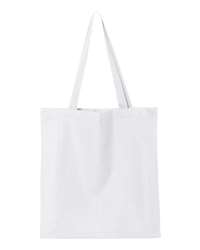 Q-Tees 14L Heavy Cotton Canvas Shopping Tote Bag with Handles