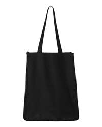 Q-Tees 27L Jumbo Cotton Canvas Shopping Bag with Gusseted Base
