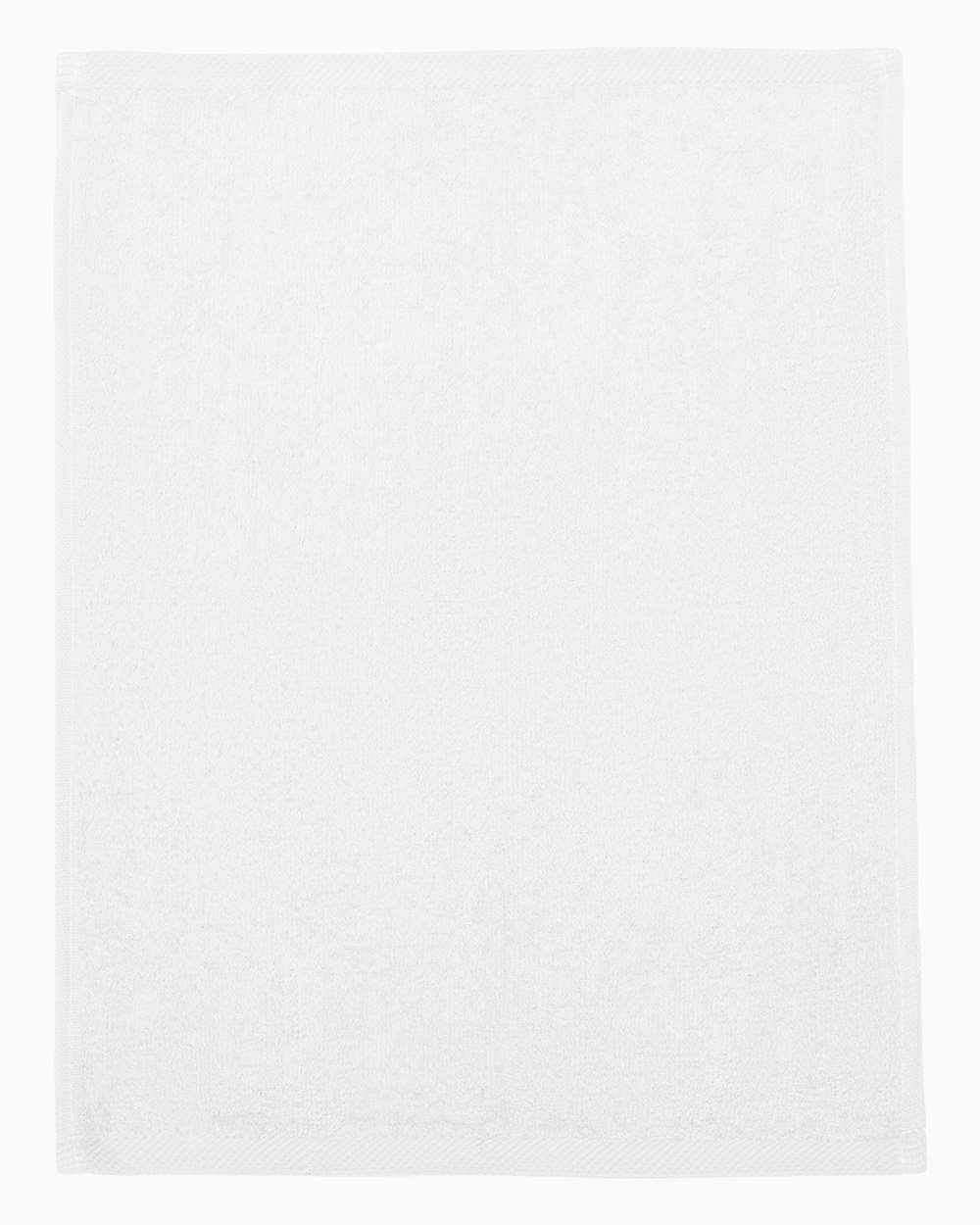 Q-Tees Hemmed Fingertip Velour-Terry Cotton Towel 11 x 18 Inch