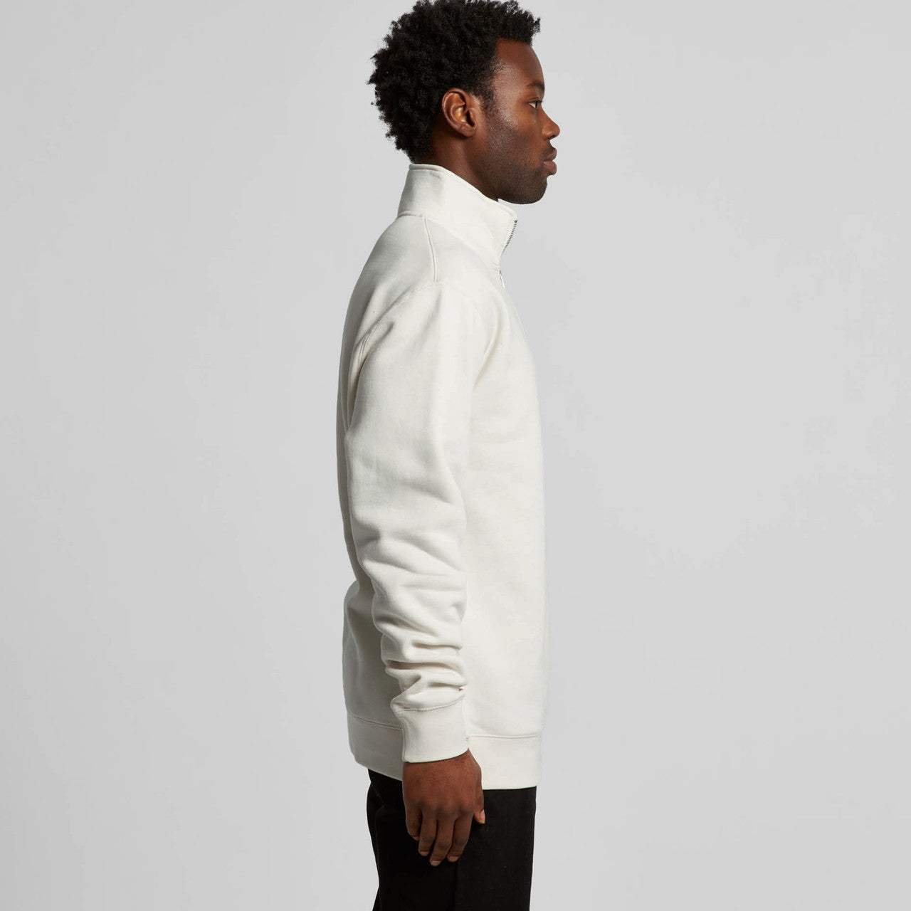 AS Colour Men's Stencil Half-Zip Crewneck Sweatshirt - Durable Anti-Pill Fleece