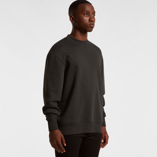 Men's Heavyweight Oversized Crewneck Sweatshirt with Dropped Shoulders AS Colour