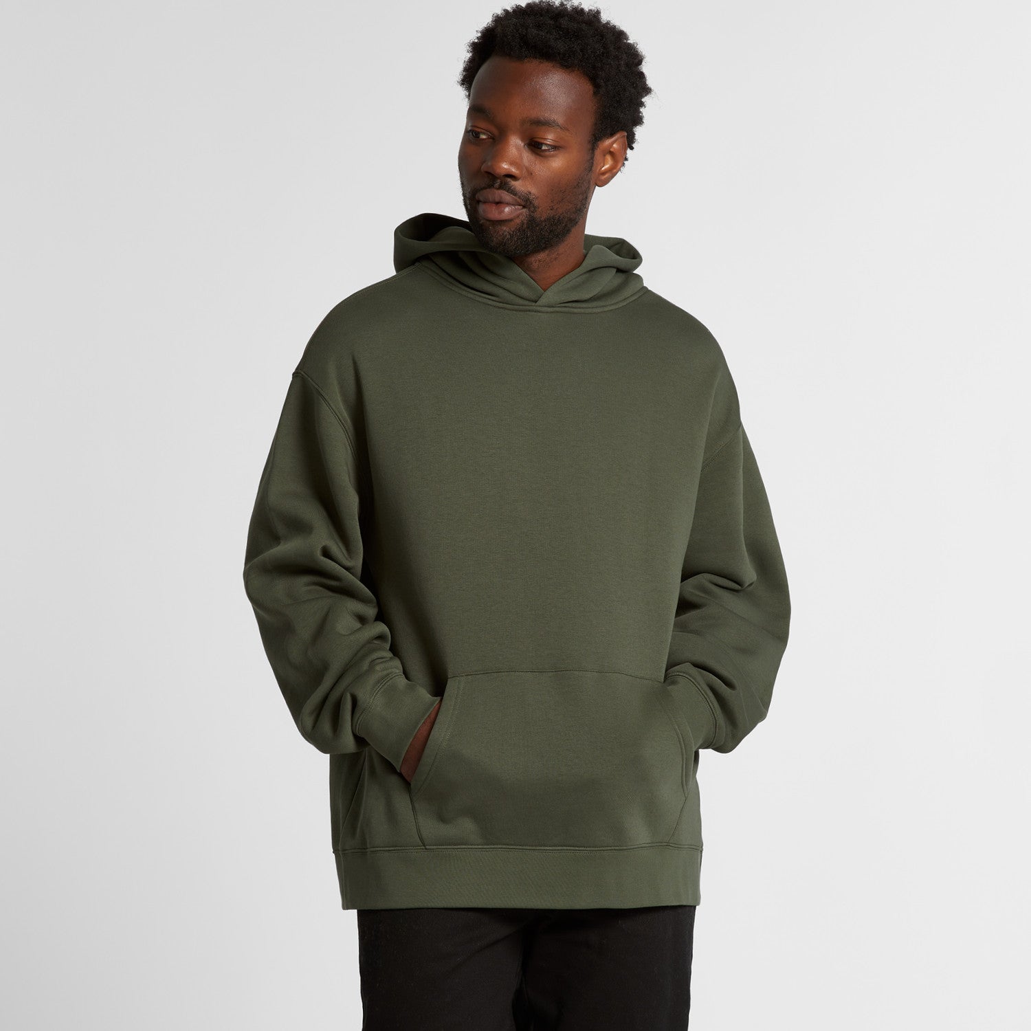 Men's Relaxed Fit Midweight Pullover Fleece Hoodie with Kangaroo Pocket
