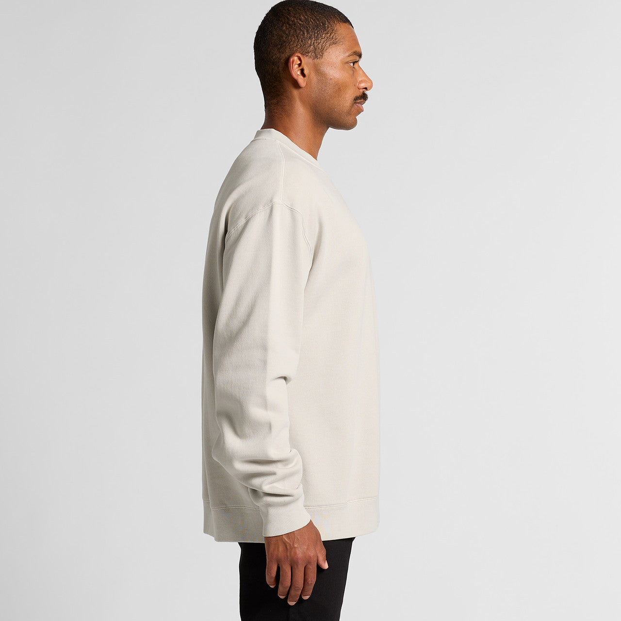 Men's Relaxed Fit Faded Crewneck Sweatshirt Soft Cotton Blend Recycled Poly