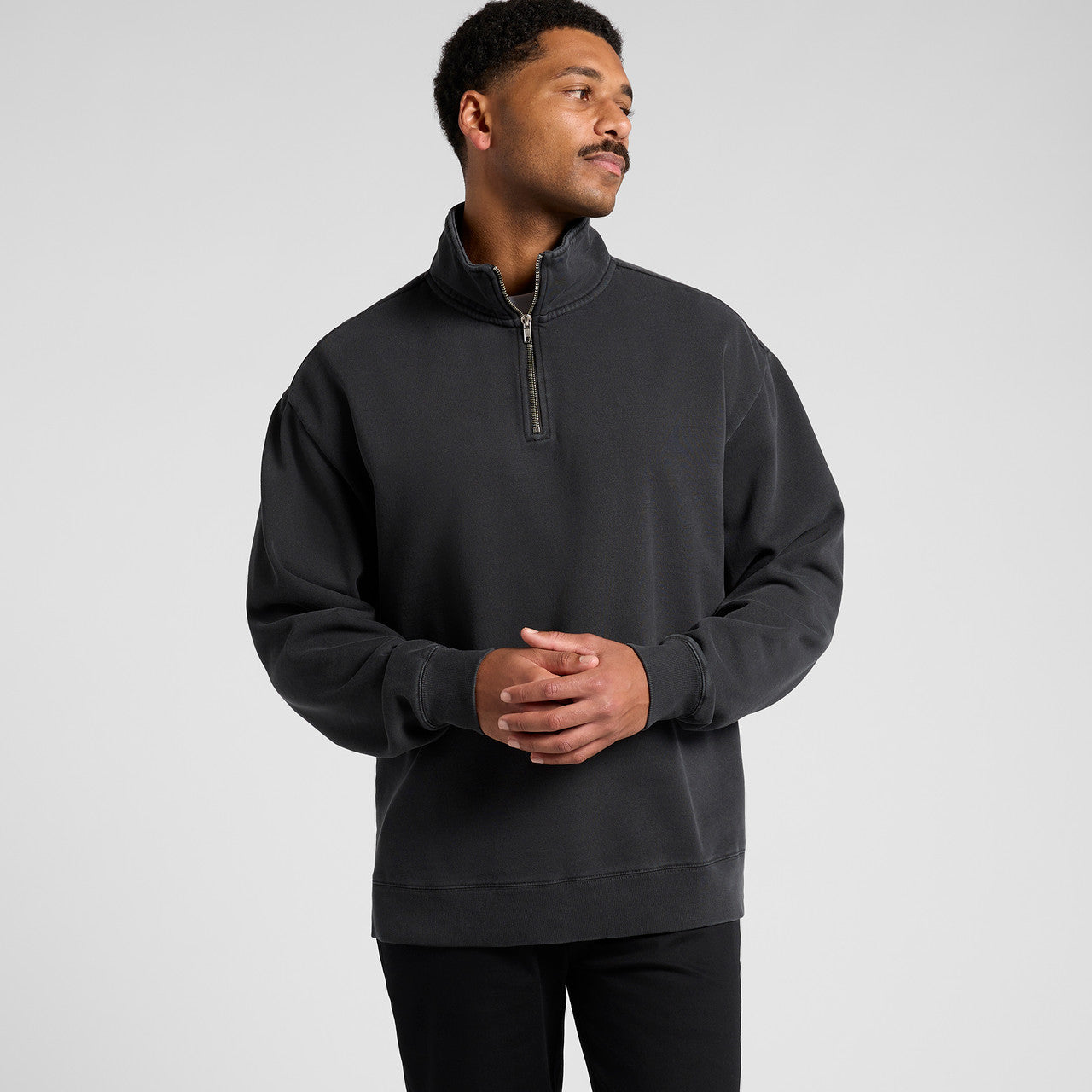 AS Colour Relaxed Fit Faded Half-Zip Sweatshirt for Men - Mid-Weight Comfort
