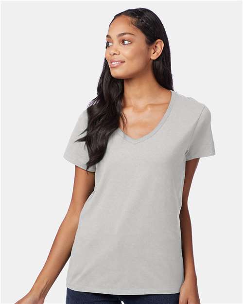 Hanes Women's Perfect-T V-Neck T-Shirt: Soft Ring-Spun Cotton, Feminine Fit