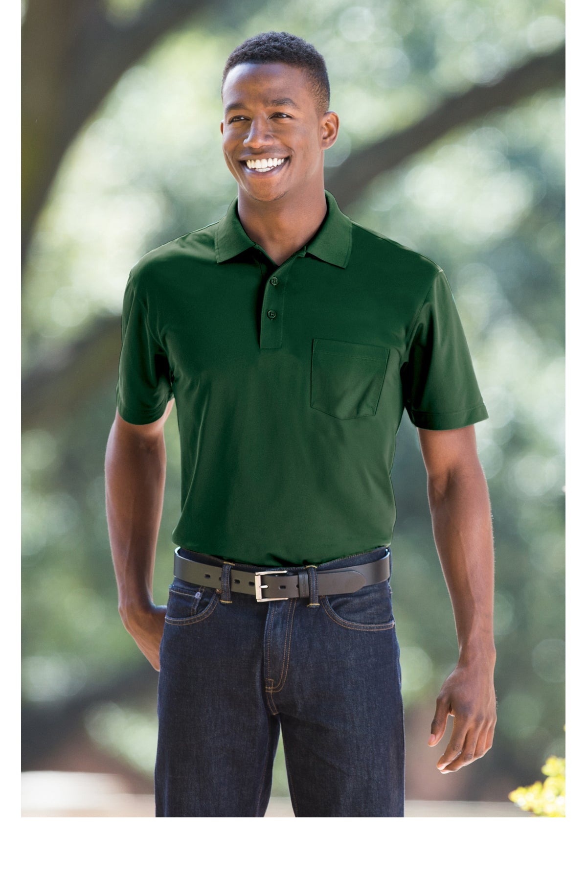 Sport-Tek Men's Micropique Sport-Wick Moisture-Wicking Polo Shirt with Pocket