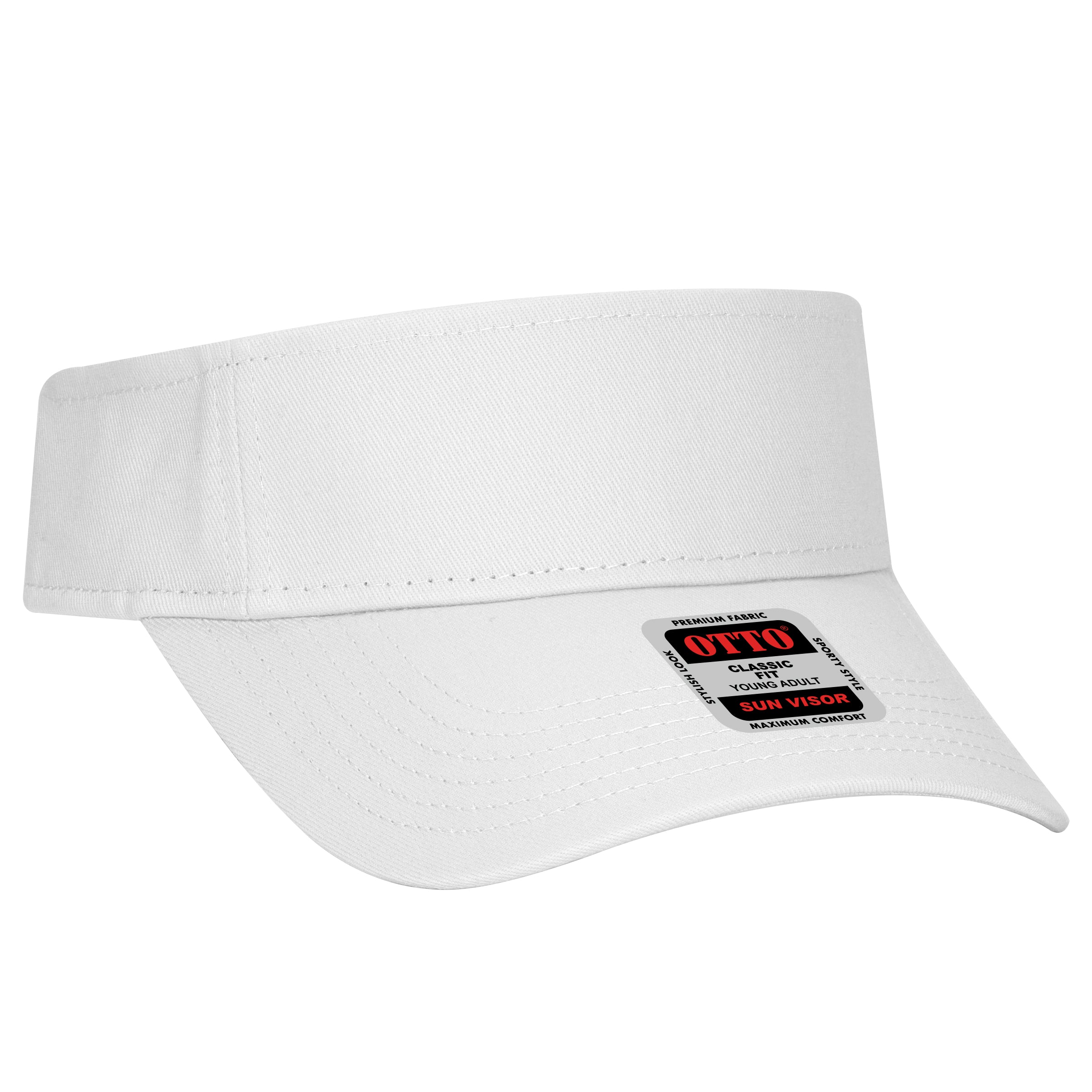 OTTO Cap 60-662 Cotton Sun Visor with Adjustable Hook-and-Loop Closure