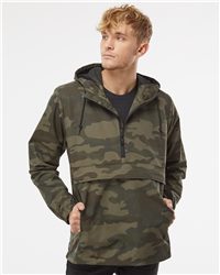 Independent Trading Co. Men's Waterproof Nylon Anorak Jacket with Hood