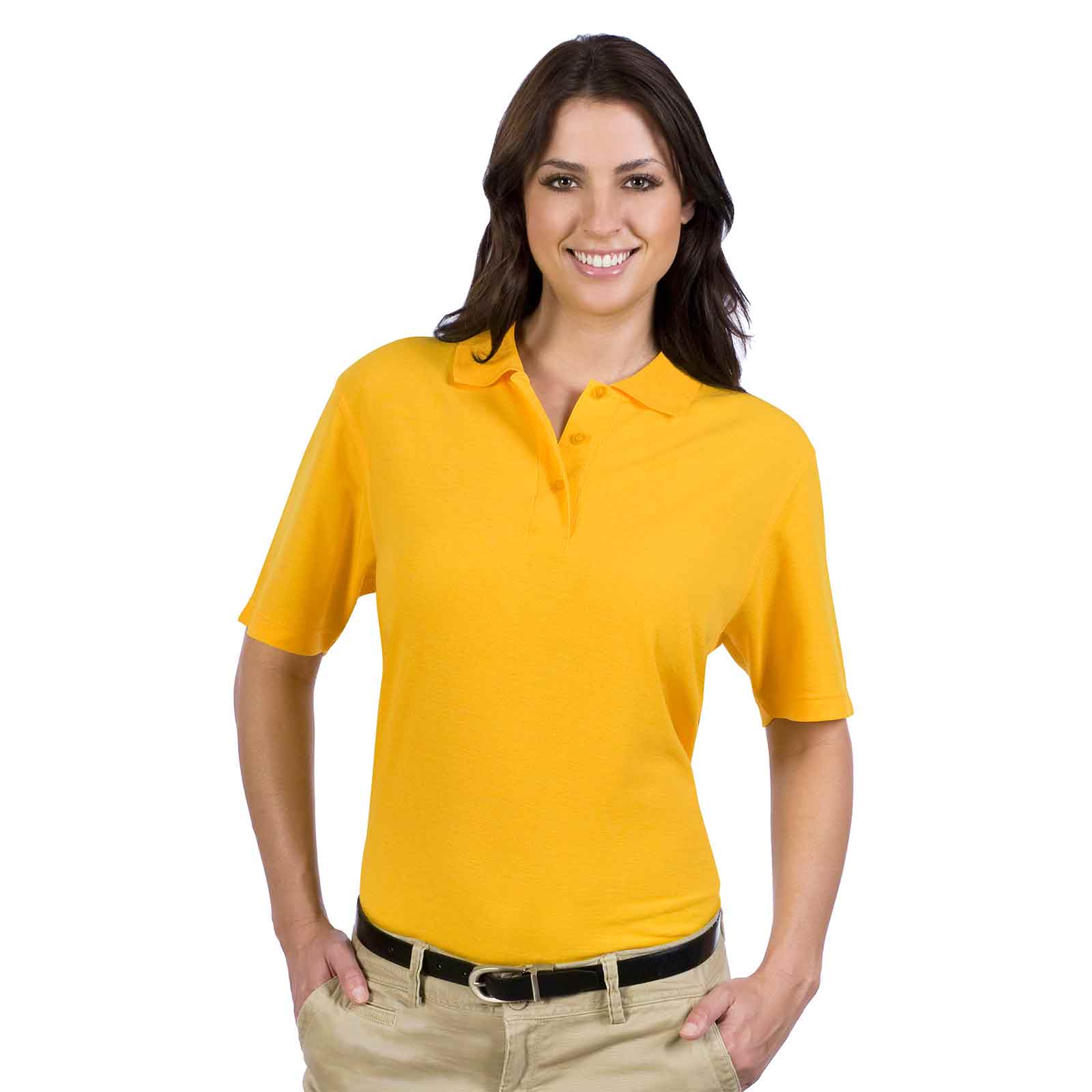 OTTO Ladies' Comfortable Sport Polo Shirt Cotton-Blend Pique Knit