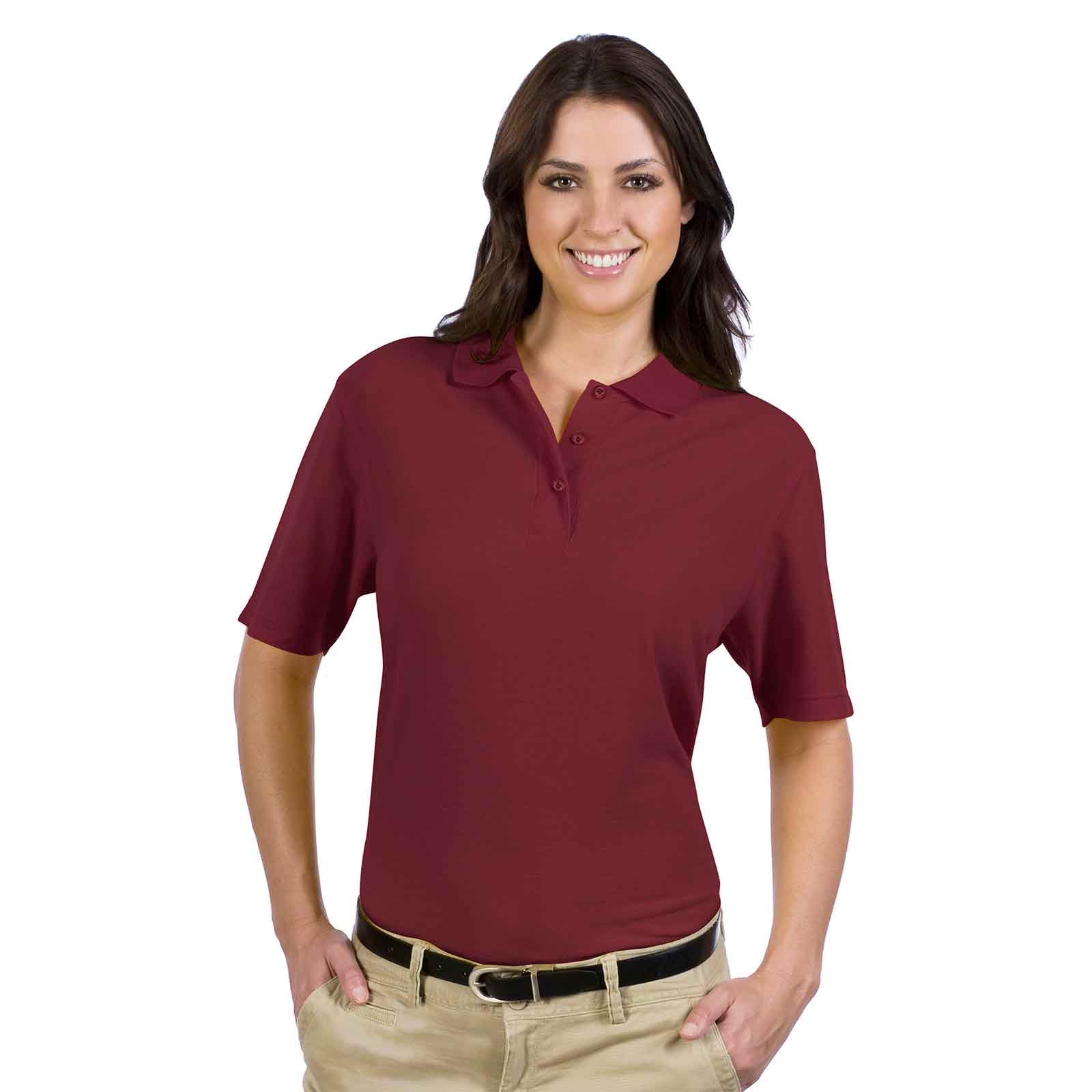 OTTO Ladies' Comfortable Sport Polo Shirt Cotton-Blend Pique Knit