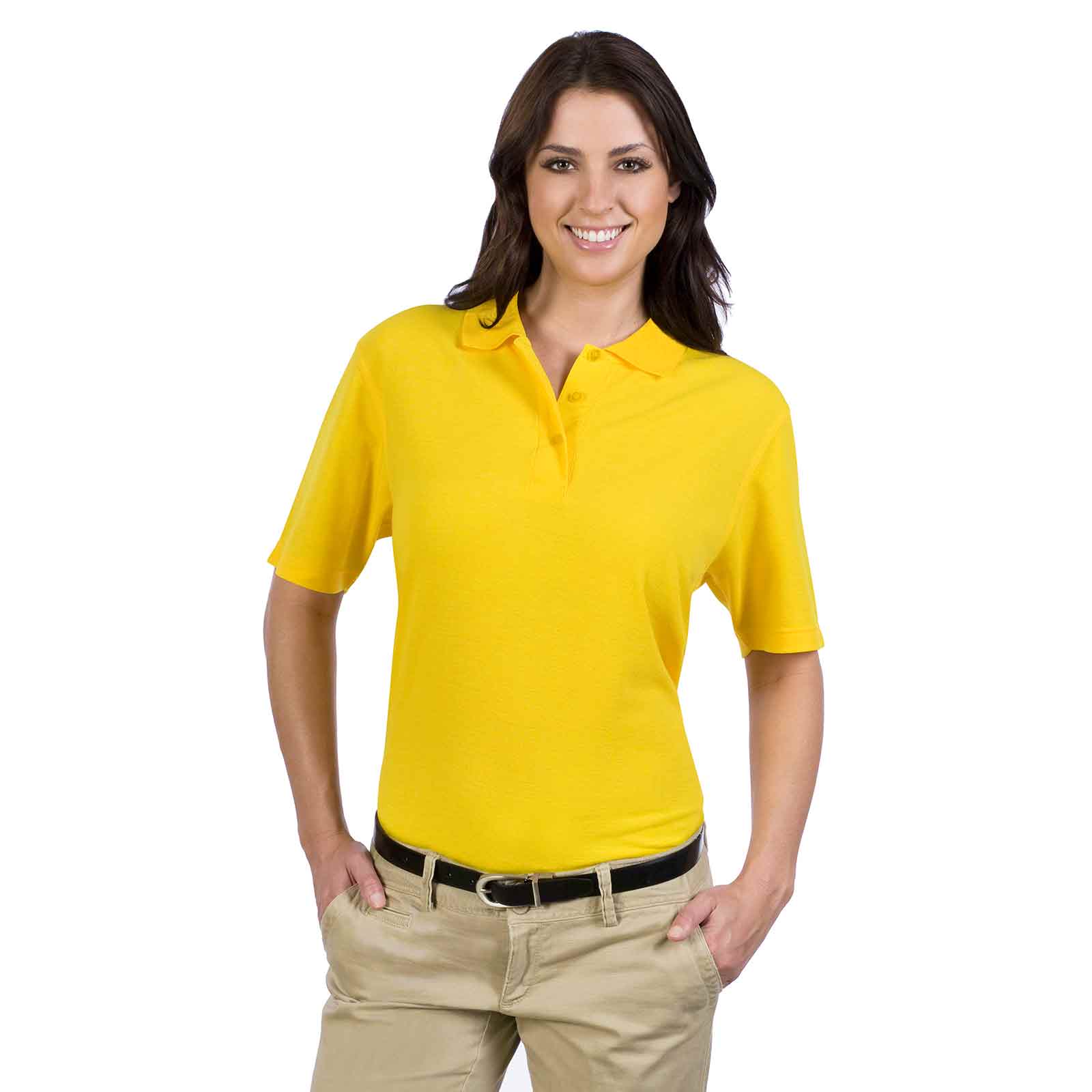 OTTO Ladies' Comfortable Sport Polo Shirt Cotton-Blend Pique Knit