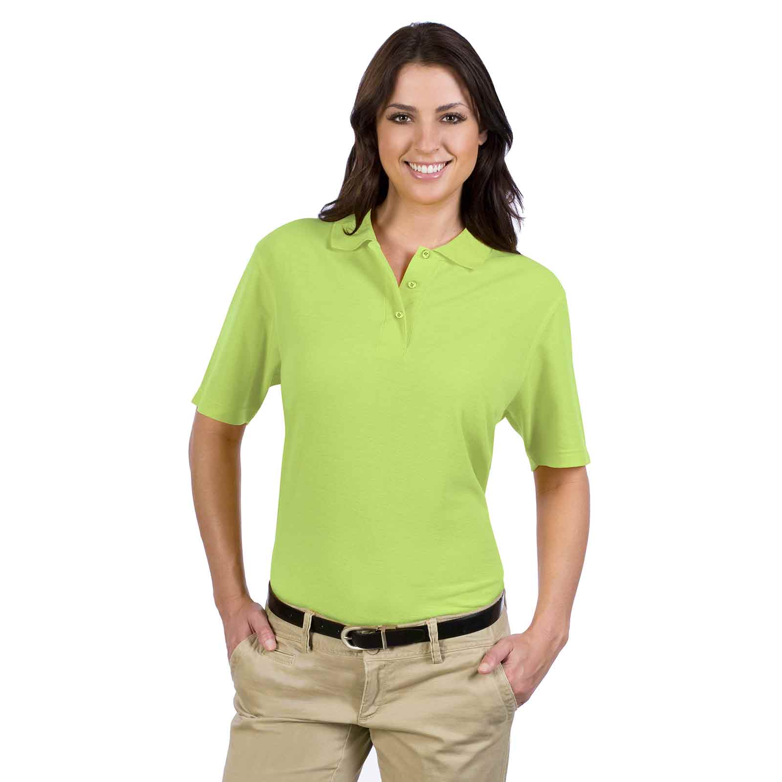 OTTO Ladies' Comfortable Sport Polo Shirt Cotton-Blend Pique Knit