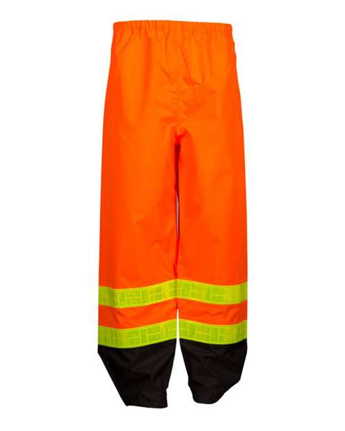 Kishigo Unisex Storm Stopper Pro Rainwear Pants – Lime and Orange