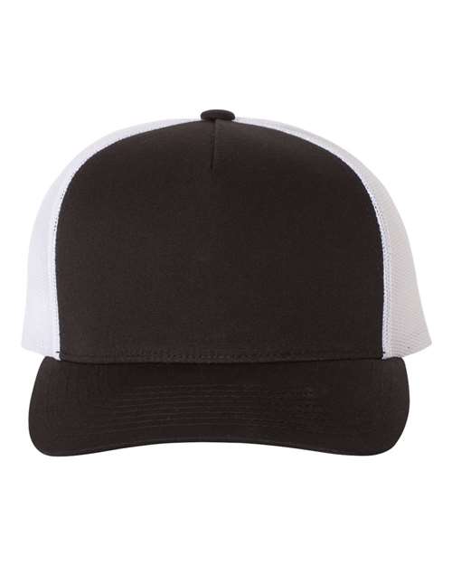 YP Classics Five-Panel Retro Trucker Cap – Structured Polyester Cotton Snapback