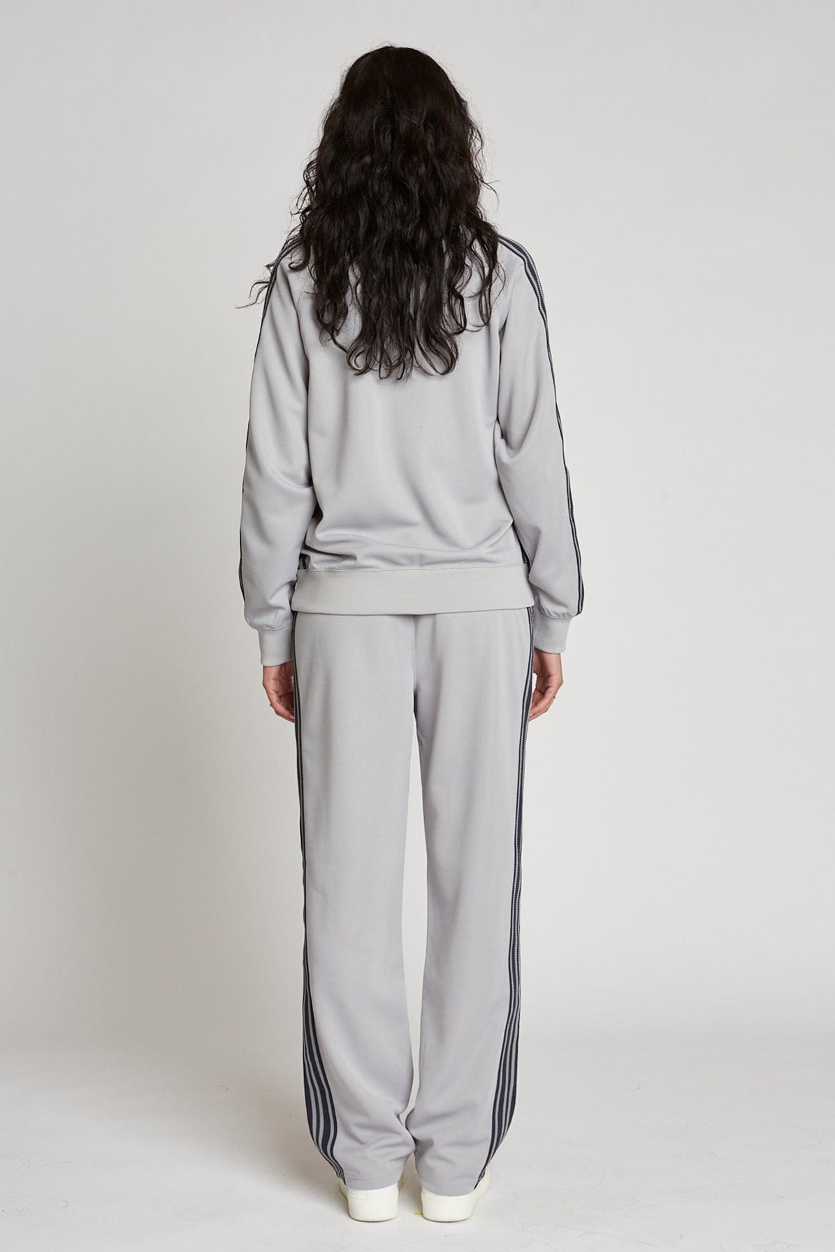 Premium Heavyweight Polyester Track Jacket with Custom Knit Taping and Two-Way Zipper