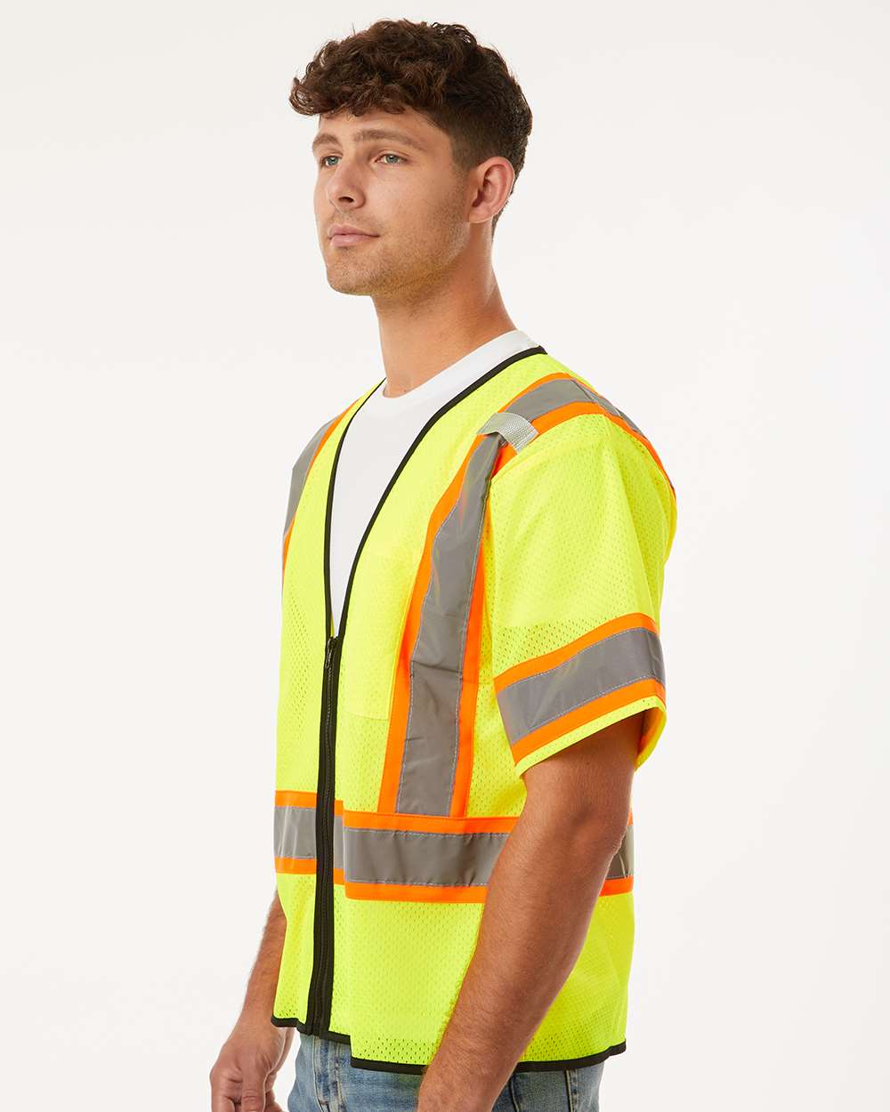Kishigo Unisex Class 3 Mesh Zippered High Visibility Safety Vest
