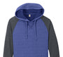 District Lightweight Fleece Raglan Hoodie 55/45 Cotton Polyester Varsity