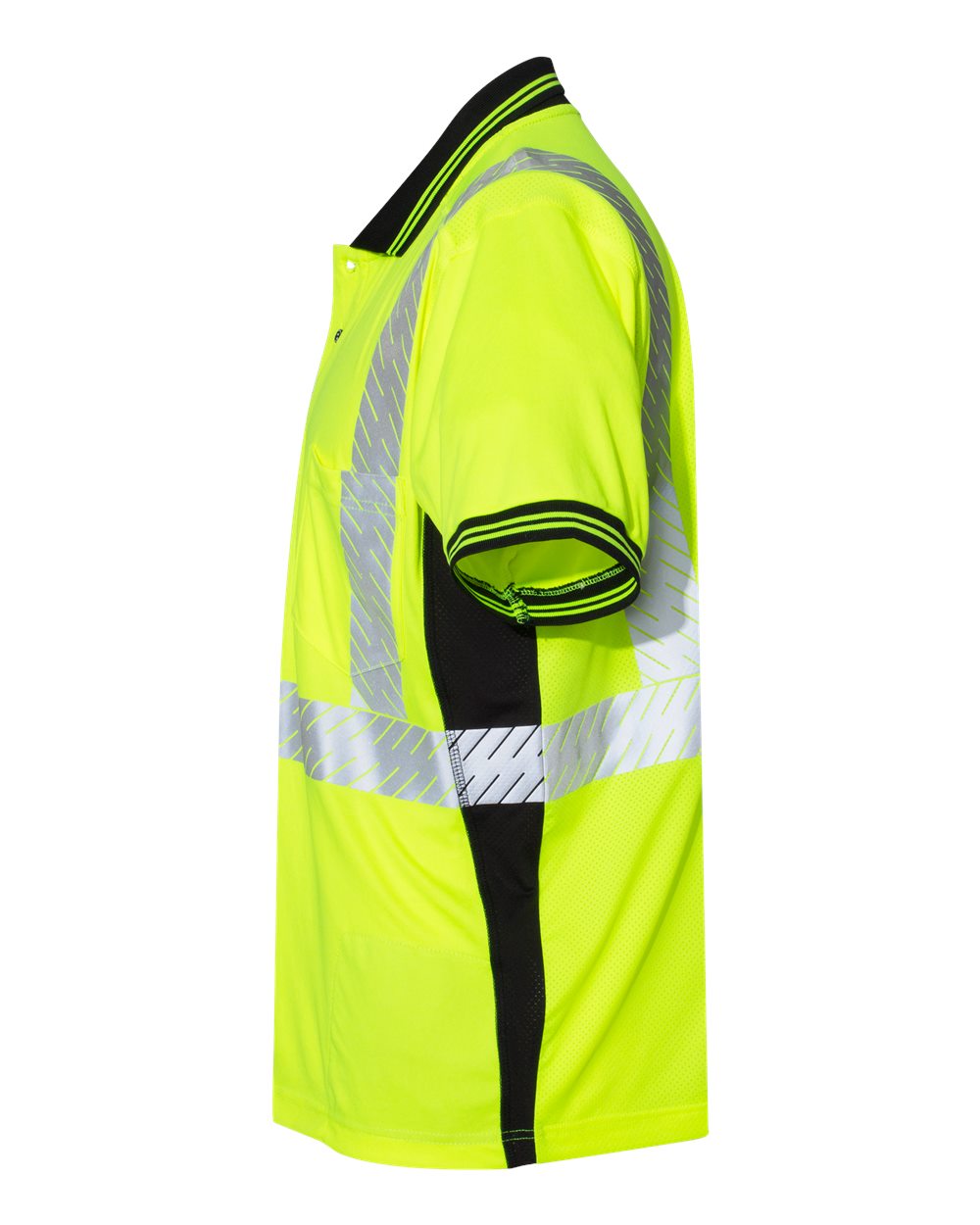 Kishigo 9220 Unisex Premium Black Series® High-Performance Polo – Lime Color, Breathable, UPF Protection