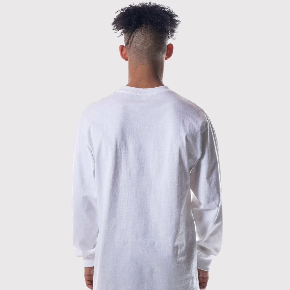 Men's Heavyweight Open-End Cotton Long Sleeve Tee | Durable Classic Fit Shirt