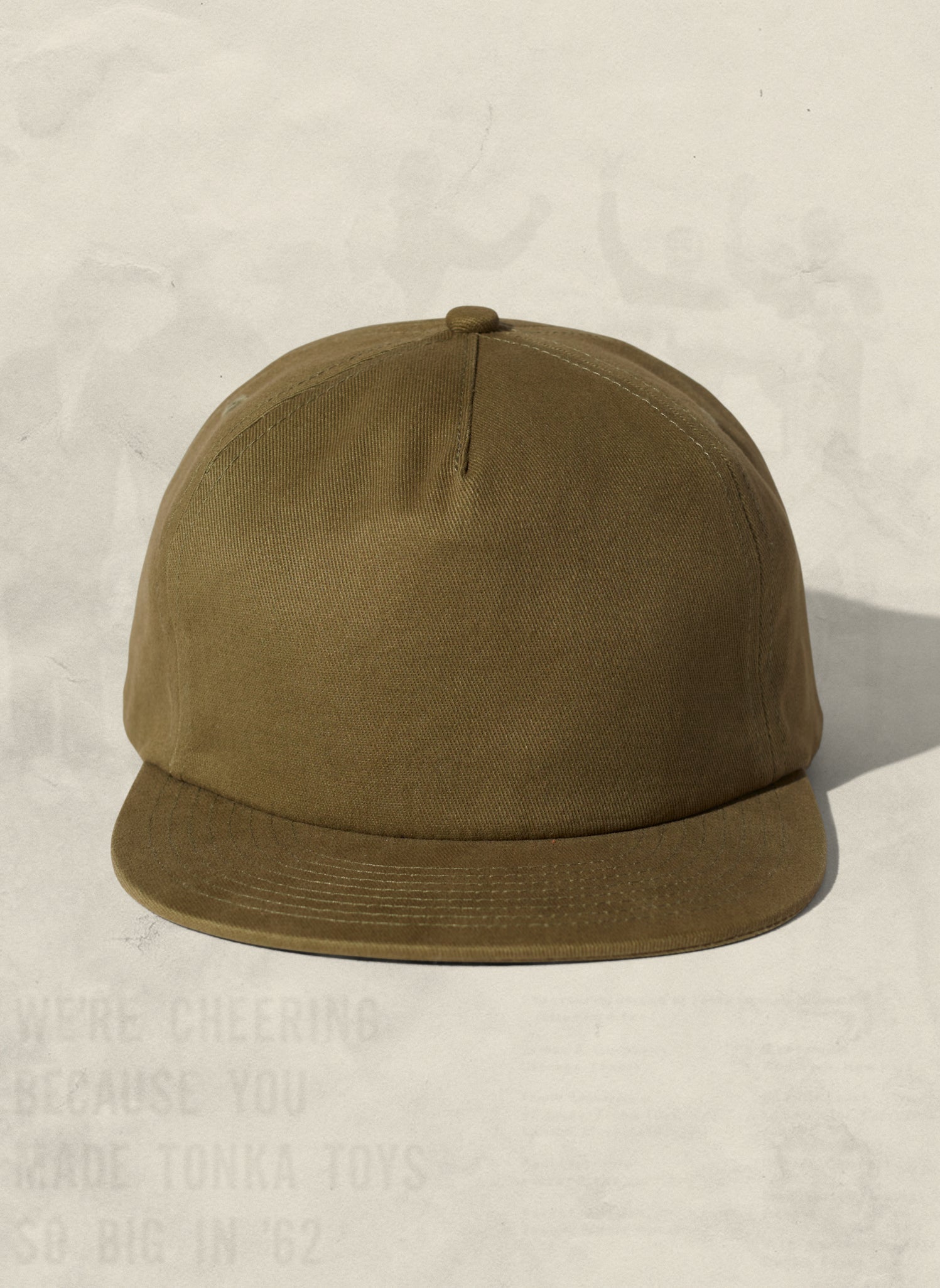 Brushed Cotton 5-Panel Field Trip Snapback Hat Adjustable Snapback Closure