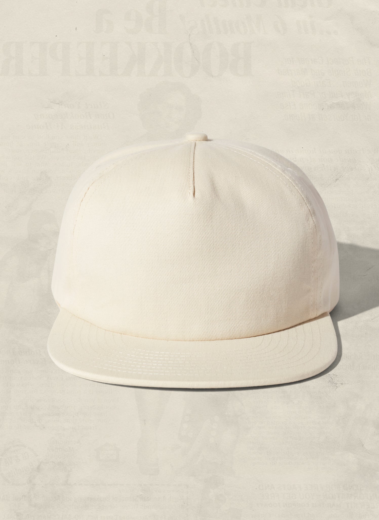 Brushed Cotton 5-Panel Field Trip Snapback Hat Adjustable Closure
