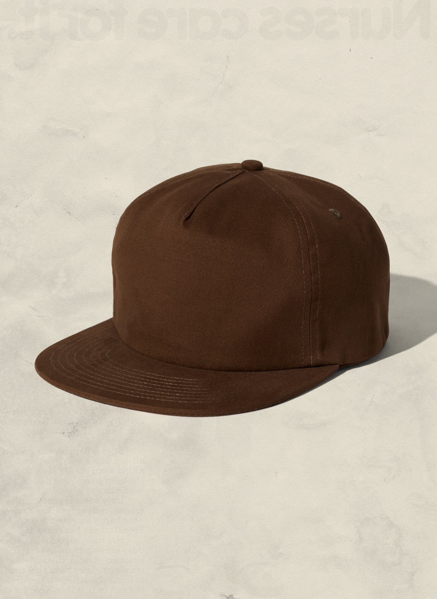 Brushed Cotton 5-Panel Field Trip Snapback Hat Adjustable Closure