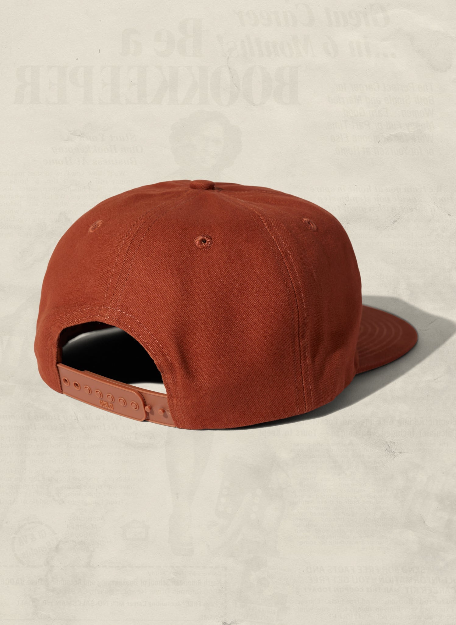 Brushed Cotton 5-Panel Field Trip Snapback Hat Adjustable Closure
